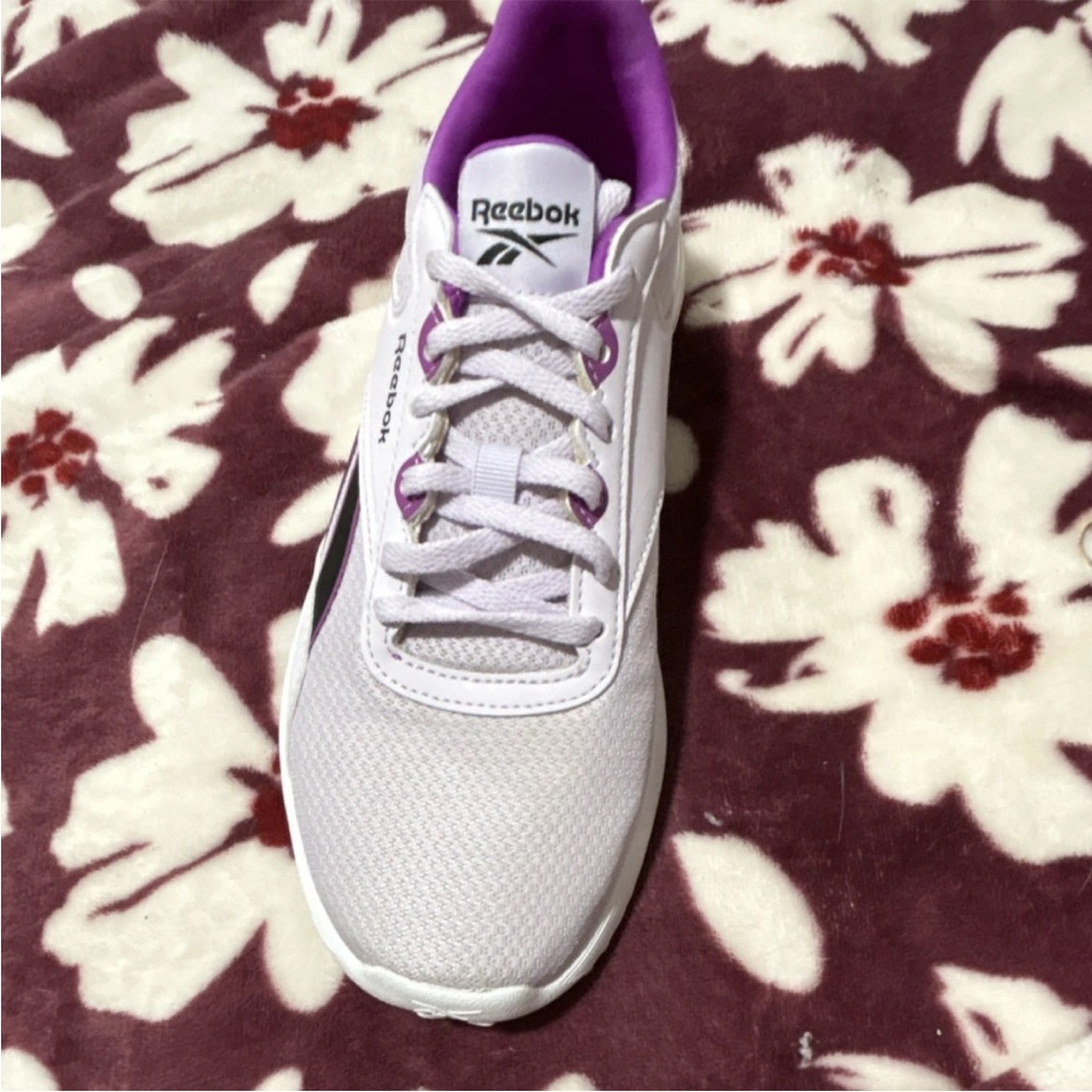 Reebok Women's White and Purple Athletic Shoes